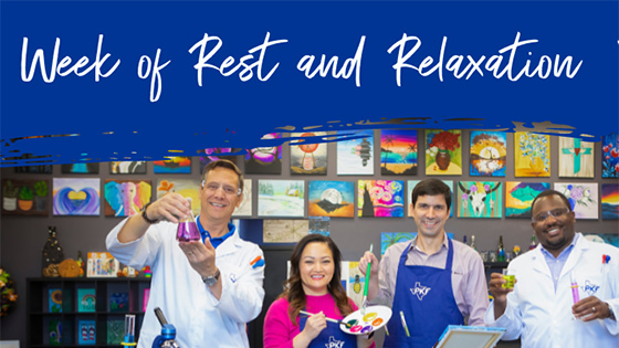 061422 Week of Rest and Relaxation – 560×315 A graphic announcing PKF Texas' Week of Rest and Relaxation