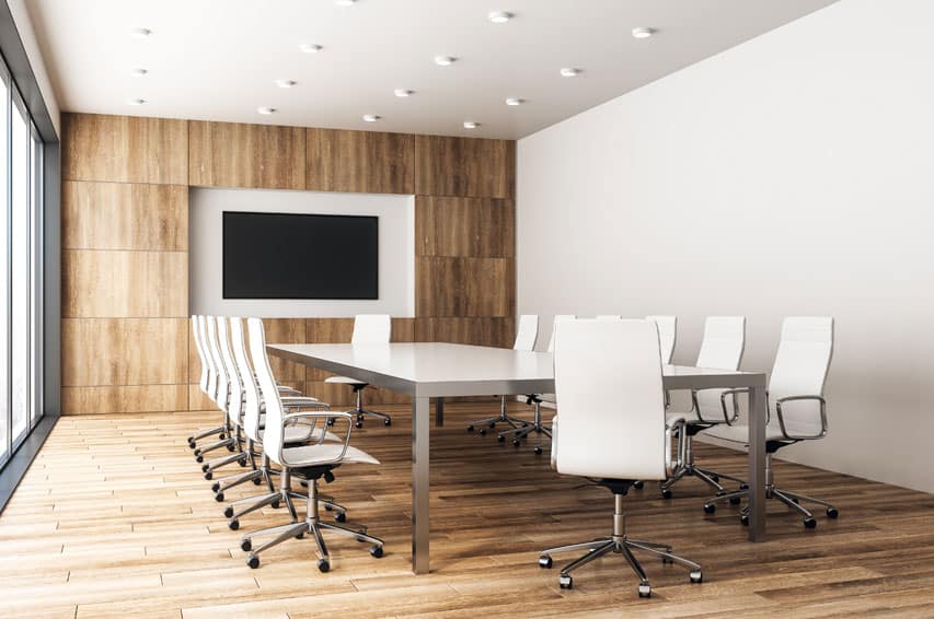 office chairs in a real estate company meeting room