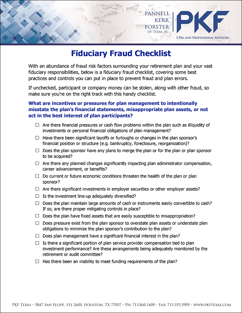 Download Now: Fiduciary Fraud Checklist