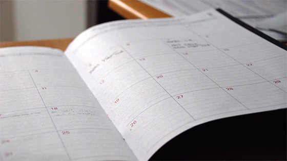 open calendar book to emphasize importance of September 16 tax deadline