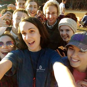 young adults of founded in truth on a group selfie