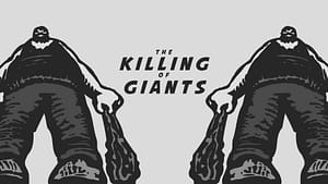 graphic of giants holding weapons taken from the Bible for a church sermon