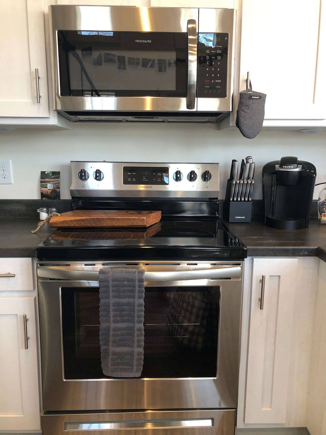microwave oven and electric cooking range