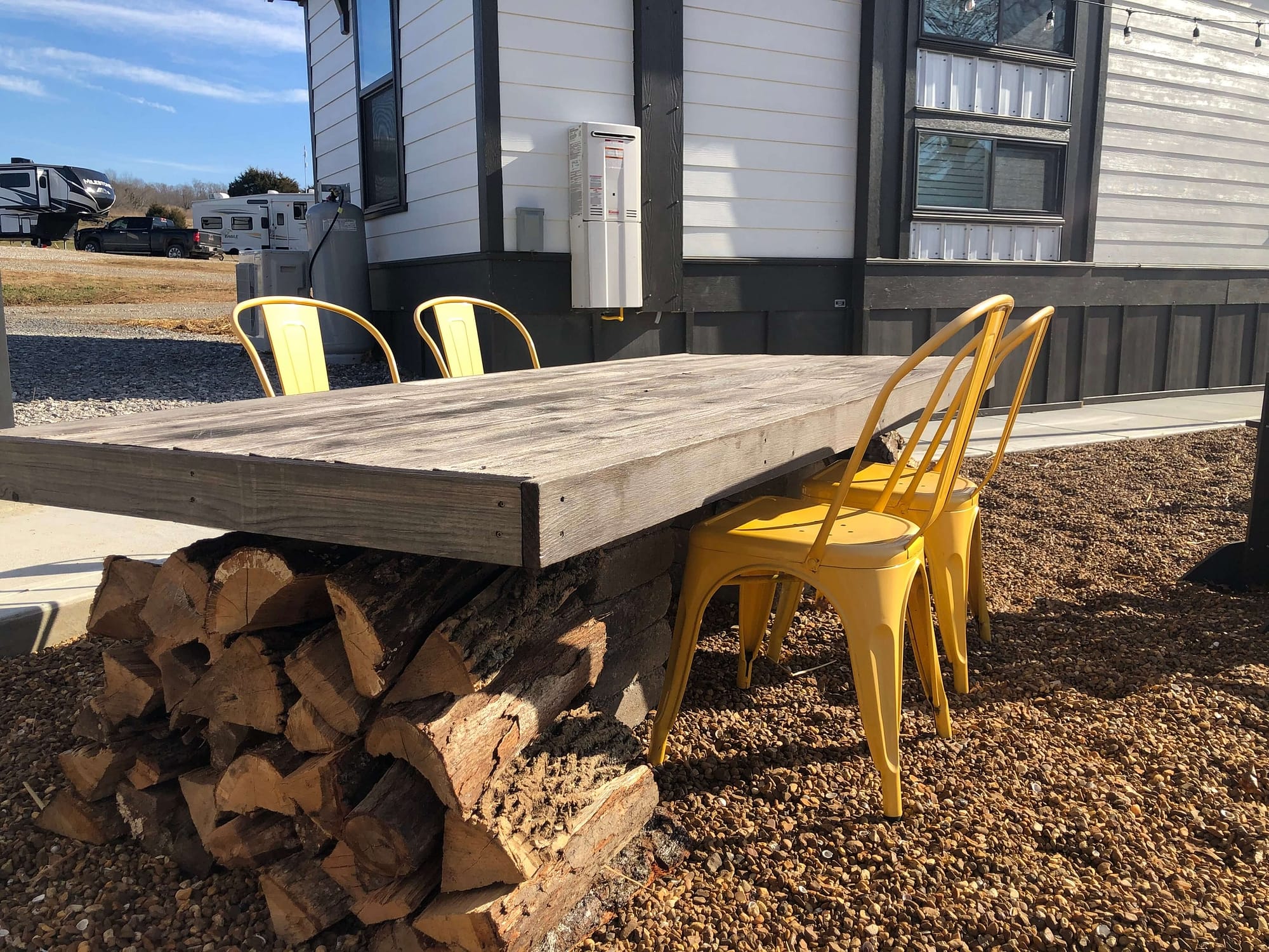 picnic table and chairs