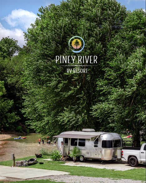 Located on the beautiful Piney River banks