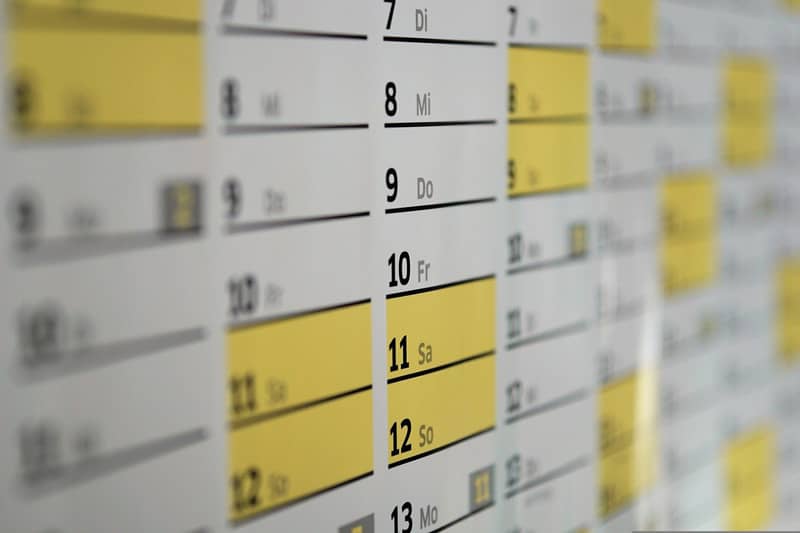 swimming pool maintenance calendar