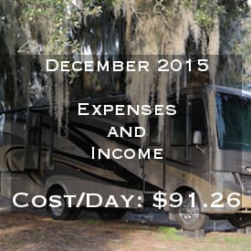 Full Time RVing Costs: Motorhome Edition - December 2015