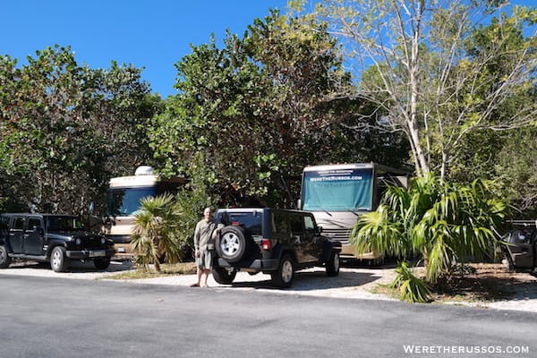 RV Camping at John Pennekamp State Park Key Largo, Florida