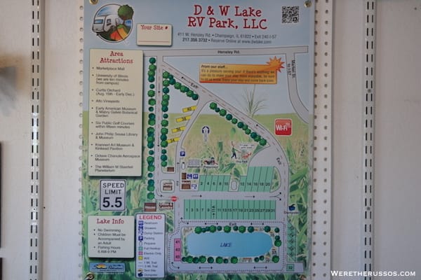 D&W Lake Camping RV Park Champaign map