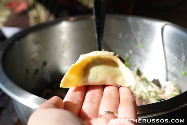 making dumplings in the RV
