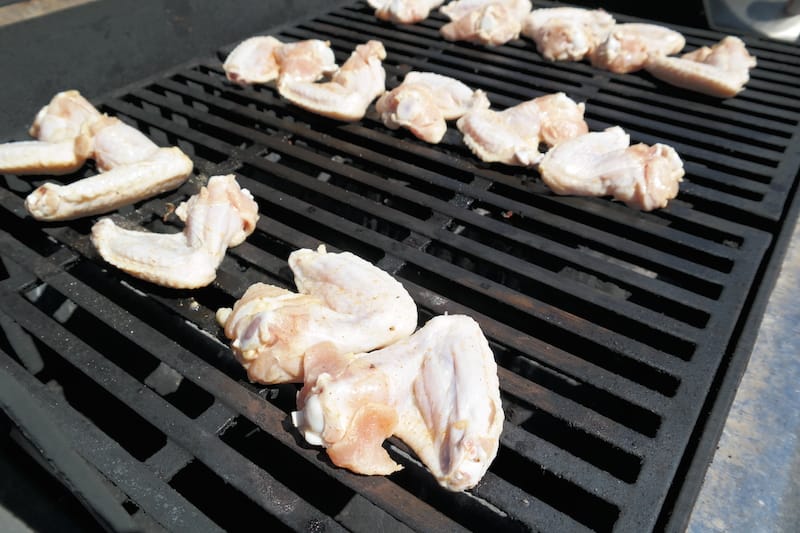 Grilled Chicken Wings on BBQ