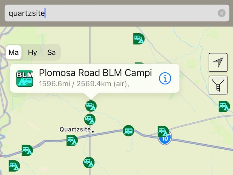 free camping near quartzsite arizona