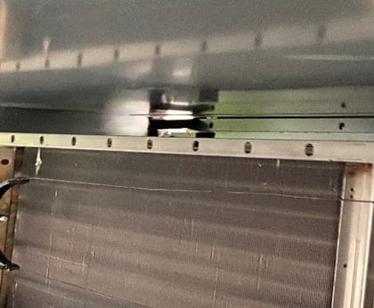 cooling coil frame damage