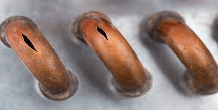 damaged pipe