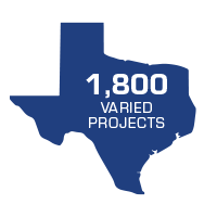 1,800 Varied Projects Across Texas