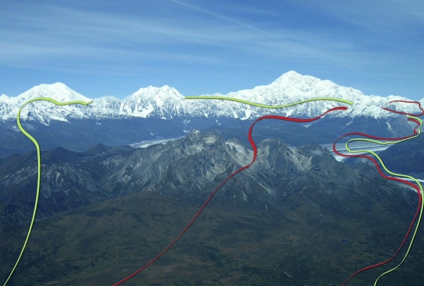 Alaska Bush Float Plane Denali Flight Paths