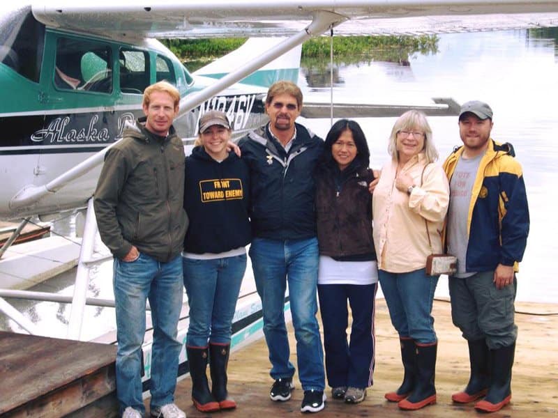 Alaska Bush Floatplane crew and customers