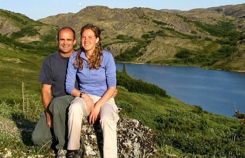 Couple in a denali hike tour