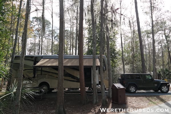 Full Hookup Site Fort Wilderness Camping