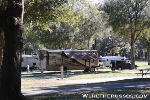 Travelers Campground Alachua Florida site