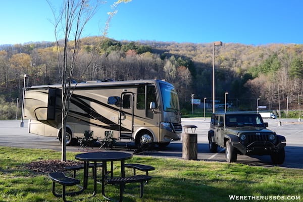 Harrahs Casino Cherokee NC RV parking