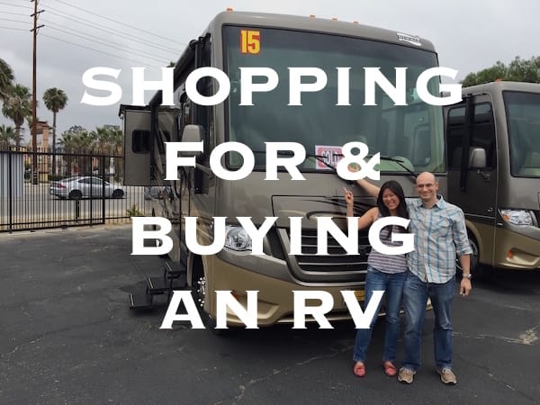 shopping for and buying an RV