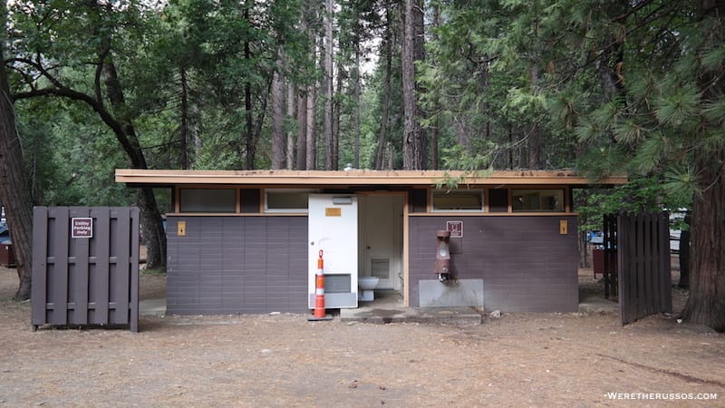 Upper Pines Campground bathroom