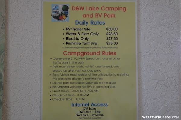 D W Lake Camping And Rv Park Champaign Illinois We Re The Russos