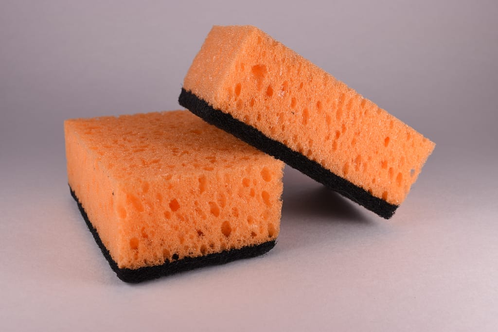 Sponges for cleaning an RV sink