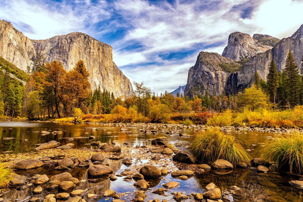 Yosemite in fall, a gorgeous place to visit during off season travel