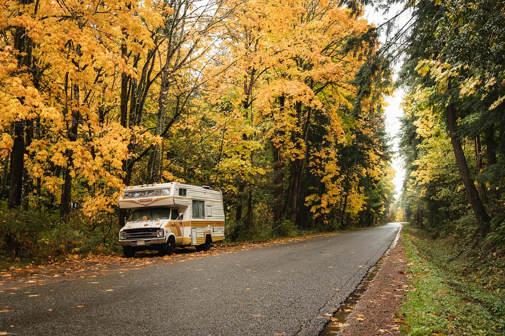 RV on the side of the road