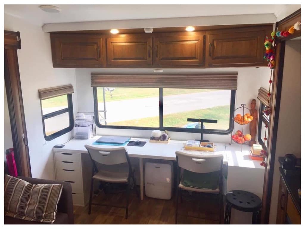 14 Creative RV Office and Workspace Ideas Fulltime Families