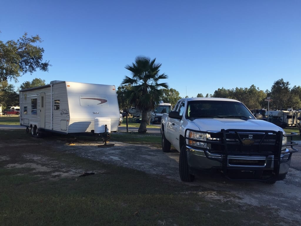 Trailer camping near Disney at Thousand Trails Orlando