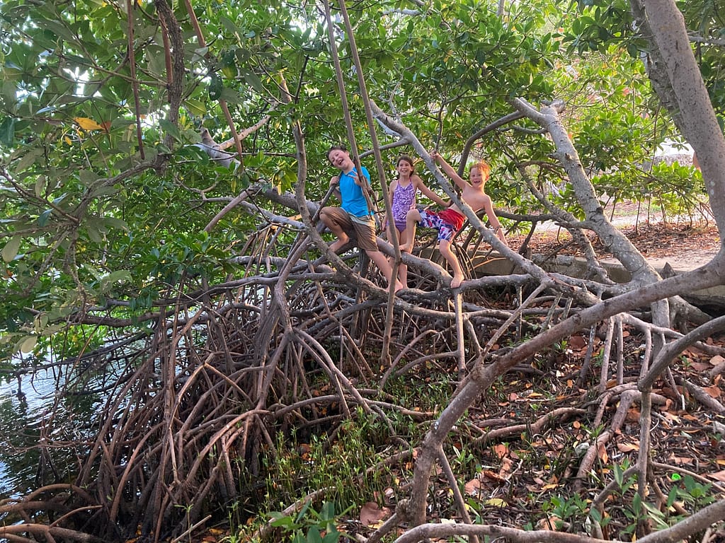 Kids playing at John Pennekamp State Park