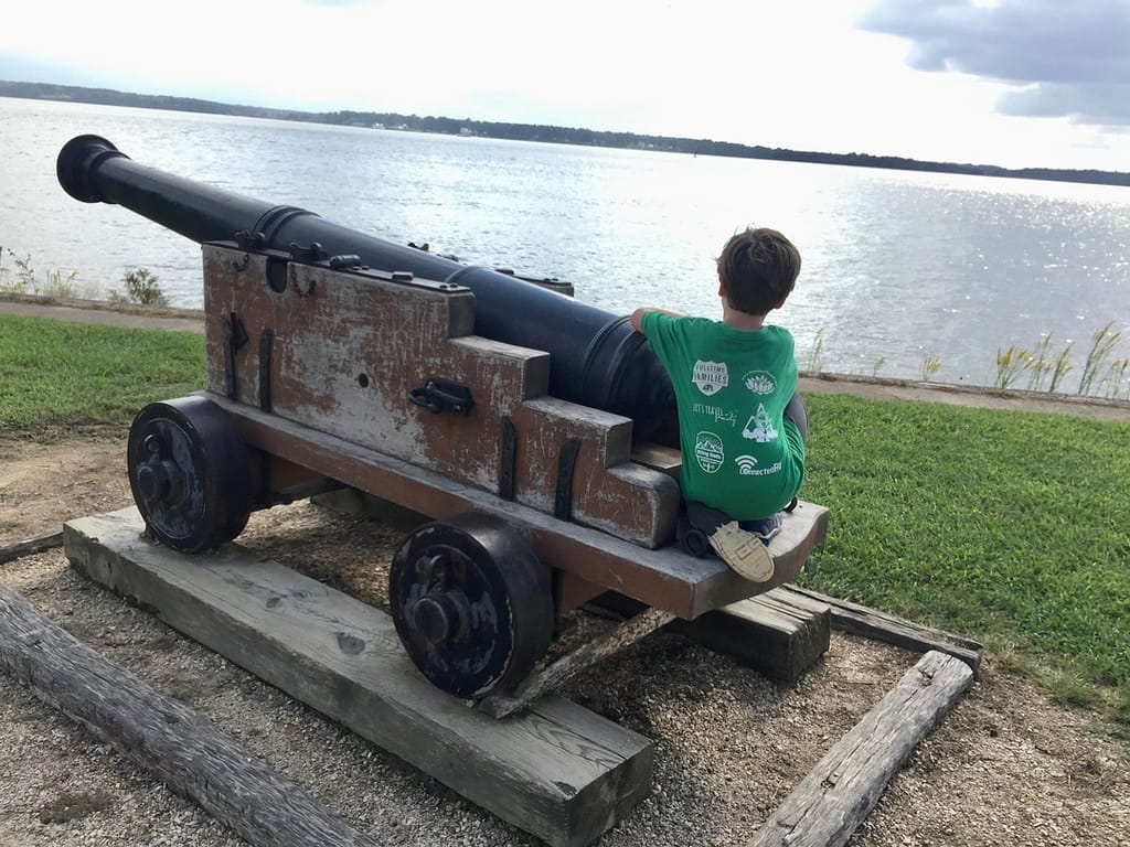Kid on cannon: hands on learning at national historical parks