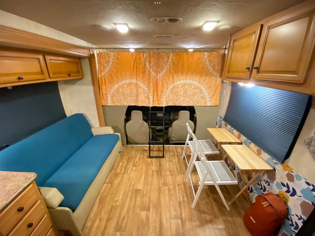 Motorhome with replacement RV furniture