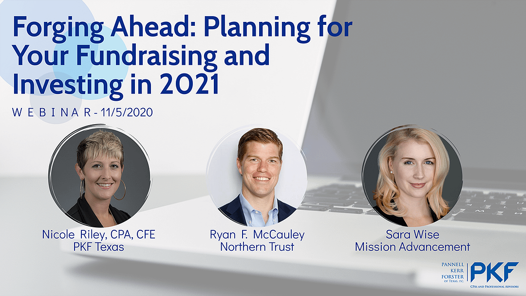 Recap: Planning Your 2021 Fundraising and Investment Zoom Webinar
