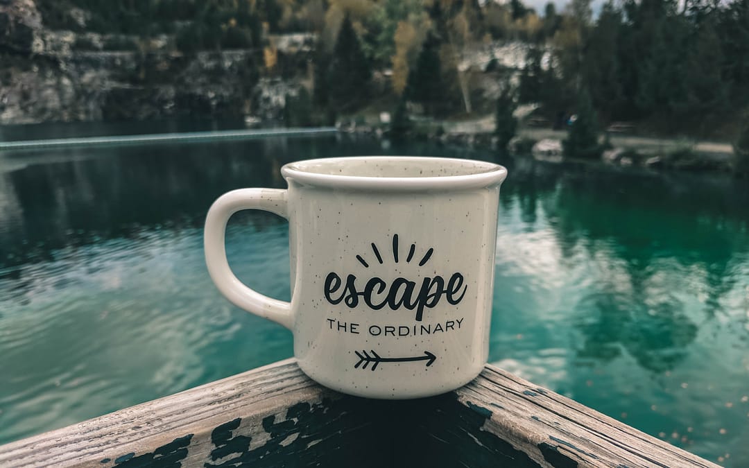 Coffee mug in nature