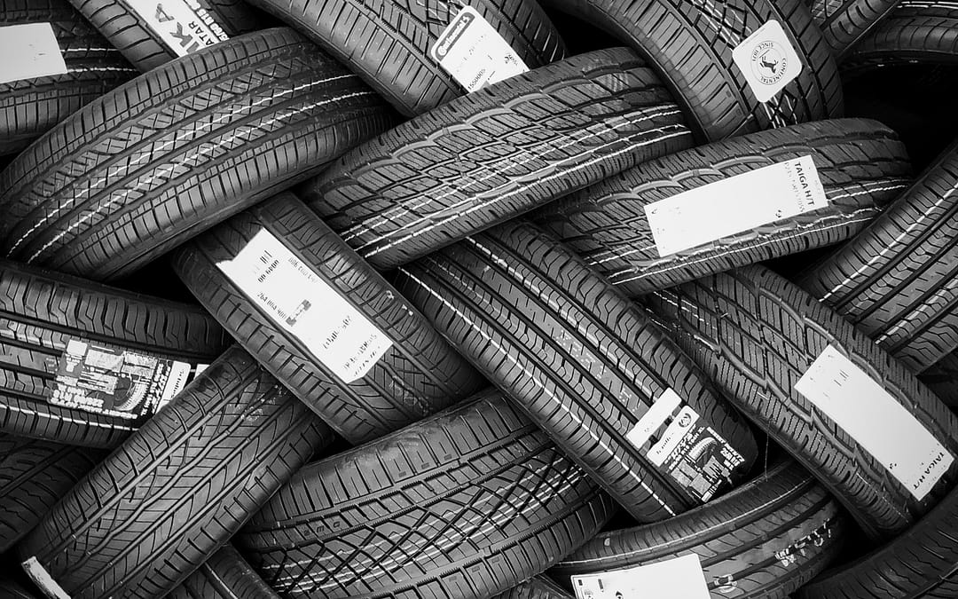 RV tires in a pile