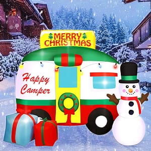 Snowman RV Christmas inflatable