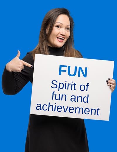 Approachable Advisor Holding Fun Sign