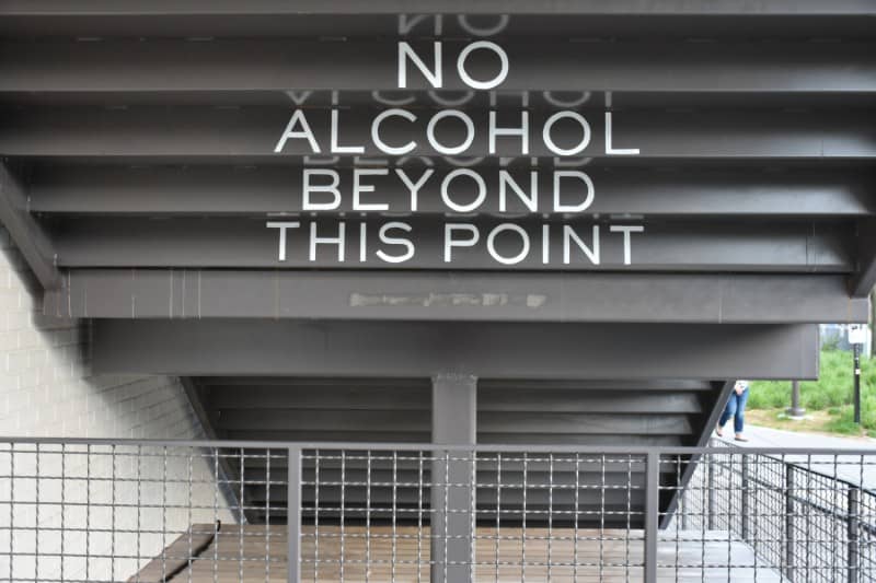 no alcohol beyond this point