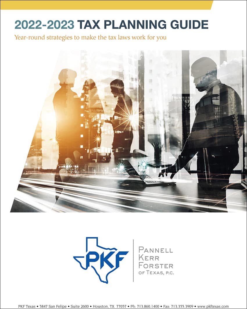 2022 2023 Executive Tax Planning Guide PKF Texas