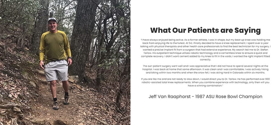Jeff Van Raaphorst Testimonial for Dr. Tarlow