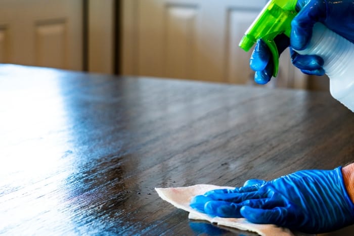 cleaning surfaces after pest control treatment