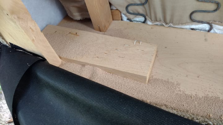 termite damaged wooden board